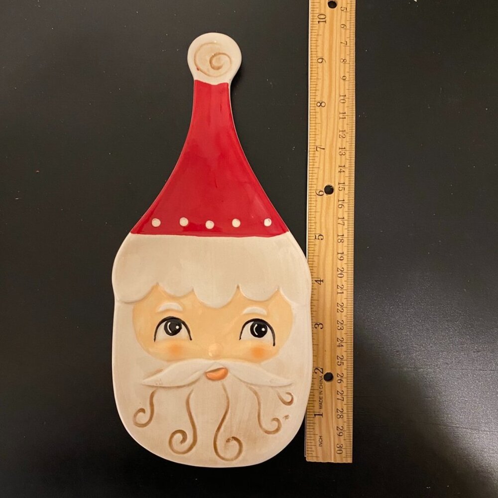 Transpac Johanna Parker Santa Christmas Spoon Rest Holder
